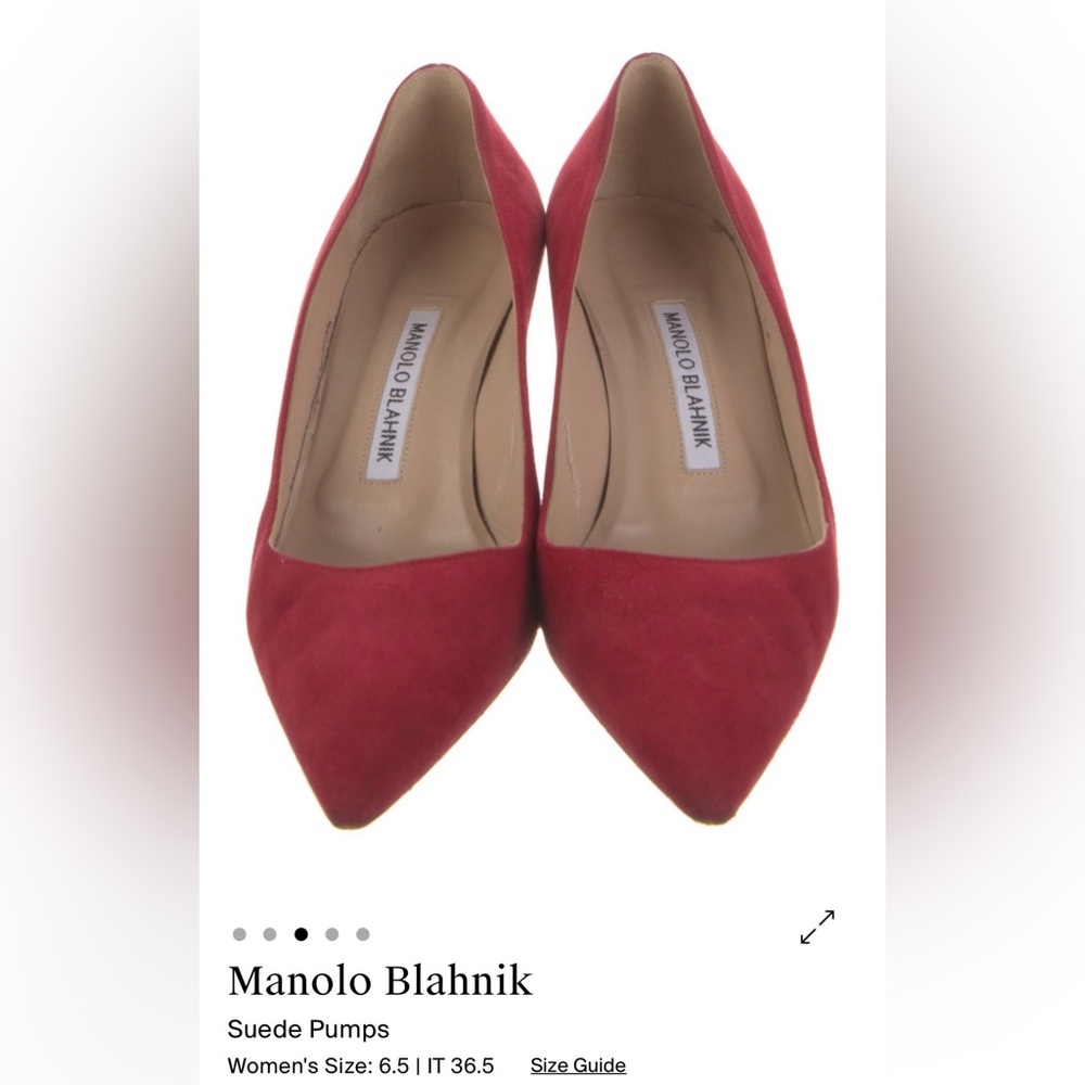 Manolo Blahnik Crimson Suede Heels